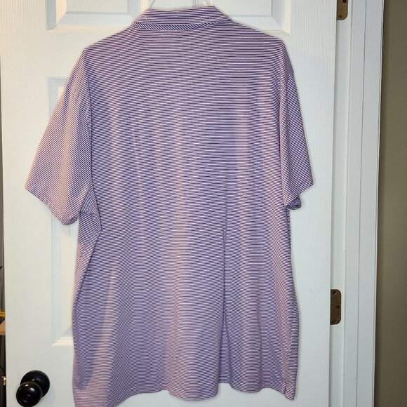 Men's XXL Violet Striped Cotton Member's Mark Polo - Picture 8 of 8